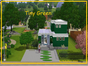Sims 3 — Tiny Green by RubyRed2020 — This little house is ideal for singles or a small family. Downstairs a great kitchen