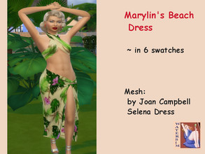 Sims 4 — ws Beach Dress Marylin - RC by watersim44 — Its a recolor from Joan Campbell, the mesh Selena Dress. Creation
