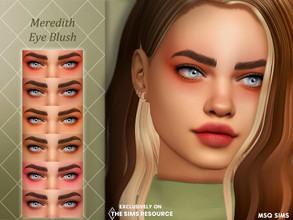 Sims 4 — Meredith Eye Blush by MSQSIMS — This Eye Blush is available in 6 colors from light to dark. It is suitable for