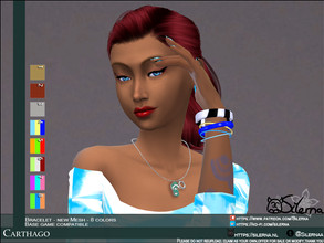 Sims 4 — Carthago by Silerna — - Base game compatible - New mesh (left wrist) - all lods - Located in Bracelets - 8