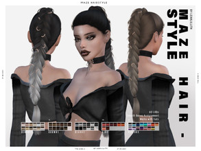 Sims 4 — Maze Hairstyle (Patreon) by Leah_Lillith — Maze Hairstyle All LODs Smooth bones Custom CAS thumbnail Works with