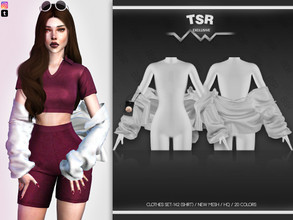 Sims 4 — Clothes SET-142 (SHIRT) BD506 by busra-tr — 20 colors Adult-Elder-Teen-Young Adult For Female Custom thumbnail
