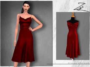 Sims 4 — Silk evening dress_Zy by _zy — New mesh 7 colors All lods HQ compatible hope you will like it~