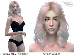 Sims 4 — Female Skin N2 Overlay by Valuka — 3 brightness levels. Compatible with all EA skintones. Works with all make
