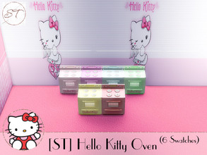 Sims 4 — Hello Kitty Oven by SugaredTerror — A Hello Kitty Oven in 6 pastel colours