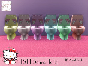 Sims 4 — Sanrio Toilet by SugaredTerror — A Sanrio Toilet in 6 pastel colours. Poopin' in Cuteness!