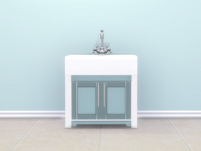 Sims 4 — Duck Egg Blue Farmhouse Kitchen Sink by seimar8 — Maxis Match duck egg blue farmhouse kitchen sink. Nice and
