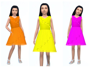 Sims 4 — ErinAOK Girl's Dress 0702 by ErinAOK — Girl's Dress 9 Swatches