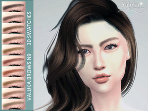 Sims 4 — Brows N9 by Valuka — 30 colours. All genders. You can find it in brows. Thumbnail for identification. HQ