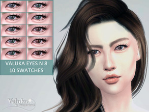 Sims 4 — Eyes N8 by Valuka — Costume make up category 10 colours All genders and ages Thumbnail for identification HQ