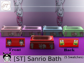 Sims 4 — Sanrio Bathtub by SugaredTerror — A Bath full of cuteness and love!