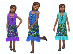 Sims 4 — ErinAOK Girl's Dress 0702 2 by ErinAOK — Girl's Dress 9 Swatches