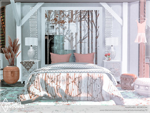 Sims 4 — Marisabel Bedroom by Moniamay72 — A beautiful bright white Summer Bedroom in modern style.The room is made of