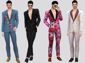 Sims 4 — Candido Designer Suit by McLayneSims — TSR EXCLUSIVE Standalone item 8 Swatches MESH by Me NO RECOLORING Please