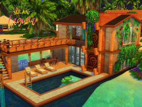 Sims 4 — Laguna by GenkaiHaretsu — Medium-sized beach house for a small family of 2 + 2