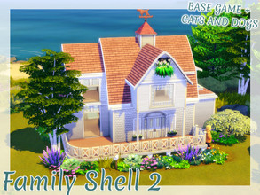 Sims 4 — Family Shell 3 by simmer_adelaina — A spacious home with three bedrooms, two bathrooms and a lot of spacious