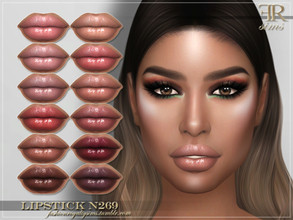 Sims 4 — FRS Lipstick N269 by FashionRoyaltySims — Standalone Custom thumbnail 12 color options HQ texture Compatible