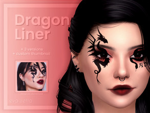 Sims 4 — Dragon Eyeliner - Eva Zetta by Eva_Zetta — *** Design by @divinamuse on Instagram *** An intricate, edgy