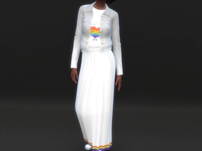 Sims 4 — Pride Month outfit for women by Aldaria — Pride Month outfit for women