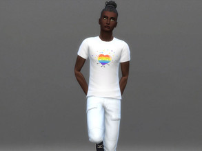 Sims 4 — Pride Month t-shirt 13 for men by Aldaria — Pride Month t-shirt 13 for men