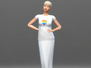 Sims 4 — Pride Month t-shirt 13 for women by Aldaria — Pride Month t-shirt 13 for women