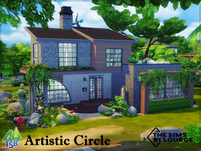 Sims 4 — Artistic Circle by Bozena — The house is located in the Wakaba . -Komorebi .A great place for a young artist. -