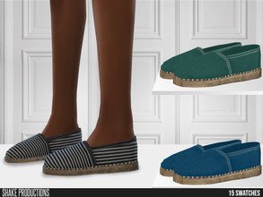 Sims 4 — ShakeProductions 707 - Espadrilles by ShakeProductions — Shoes/Flats New Mesh All LODs Handpainted 15 Colors