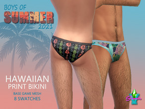 Sims 4 — BoS Hawaiian Bikini by SimmieV — Who knew such a small amount of fabric could make so much of a statement. These