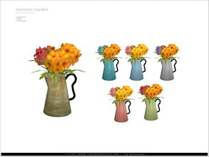 Sims 4 — Summer garden - jug with flowers by Severinka_ — Jug with flowers From the set 'Summer Garden' Build / Buy