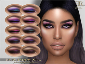 Sims 4 — FRS Eyeshadow N175 by FashionRoyaltySims — Standalone Custom thumbnail 10 color options HQ texture Compatible
