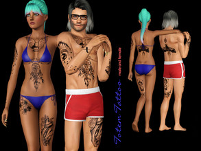 Sims 3 — Dindirlel Totem Tattoo  by Dindirlel — * Available as a complete and separate design (legs, arms and upper body)