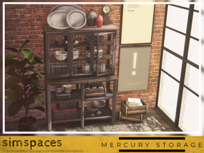 Sims 4 — Mercury Storage by simspaces — A gorgeous industrial-inspired set that will fit right in to your dining room,