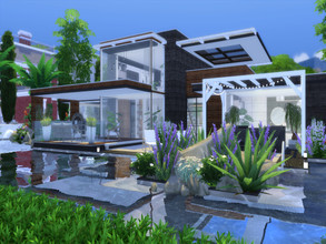 Sims 4 — Modern Vilja by Suzz86 — Modern Home featuring kitchen,dining area, and livingroom. 2 Bedroom 1 Bathroom 1