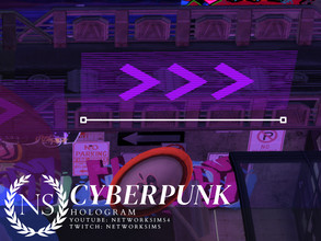 Sims 4 — Cyberpunk City Clutter - Hologram I by networksims — A small hologram with a variety of designs.