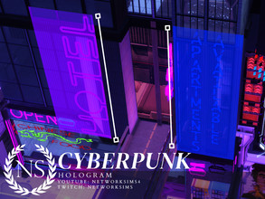 Sims 4 — Cyberpunk City Clutter - Hologram II by networksims — A small hologram with a variety of designs.