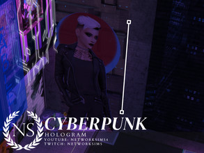 Sims 4 — Cyberpunk City Clutter - Hologram III by networksims — A large hologram with a variety of designs.