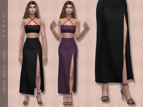 Sims 4 — Agate Skirt. by Pipco — A stylish skirt in 15 colors. Base Game Compatible New Mesh All Lods HQ Compatible
