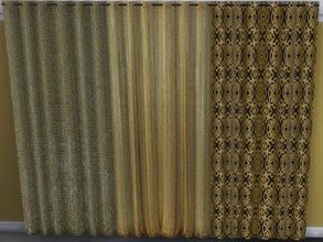 Sims 4 — The Midas Touch Long Curtain by seimar8 — Maxis match long sheer gold glitter curtain. Dine Out Game Pack
