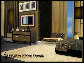 Sims 4 — The Midas Touch Bedroom by seimar8 — Maxis match Midas Touch Bedroom full of glitter, gold, velvet and fur.