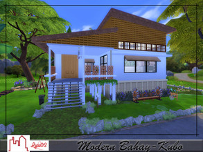 Sims 4 — Modern Bahay-Kubo by Lyca02 — Bahay Kubo (Nipa Hut) famous houses in the Philippines with this modern touch of