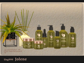 Sims 4 — Jolene - Skin Care Set by ung999 — Jolene is a realistic skin care set. The set includes 6 bottles and 2 jars