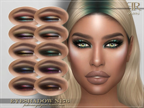 Sims 4 — FRS Eyeshadow N176 by FashionRoyaltySims — Standalone Custom thumbnail 10 color options HQ texture Compatible