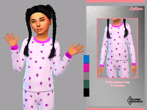Sims 4 — Children's pajamas/ Top - Little Star by LYLLYAN — Children's pajamas/top for boys and girls in 5 swatches. 