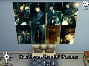 Sims 4 — Baekhyun(EXO) Bambi Posters Set - REQUIRES MESH by PhoenixTsukino — Set of posters featuring KPOP idol Baekhyun