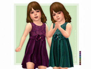 Sims 4 — Tamara Dress by lillka — Tamara Dress - Toddler 8 swatches Base game compatible Custom thumbnail