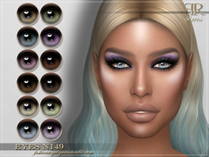 Sims 4 — FRS Eyes N149 by FashionRoyaltySims — Standalone Custom thumbnail All ages and genders 12 color options HQ