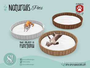 Sims 4 — Naturalis Pets bed basket by SIMcredible! — This is a small pet bed. by SIMcredibledesigns.com available at TSR