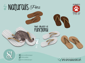 Sims 4 — Naturalis Pets bed flip flop sandals by SIMcredible! — This small bed is a tribute to our beloved cat, who loved