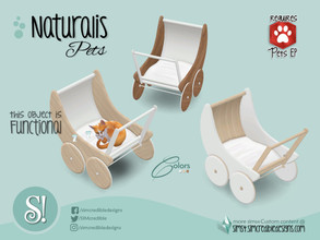 Sims 4 — Naturalis Pet bed stroller by SIMcredible! — This is a small bed. by SIMcredibledesigns.com available at TSR 4