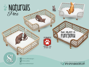 Sims 4 — Naturalis Pets bed small by SIMcredible! — by SIMcredibledesigns.com available at TSR 3 colors variations